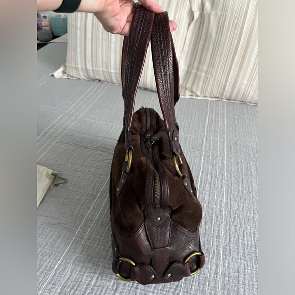 Michael by Michael Kors - Suede and leather handbag - Picture 4 of 14